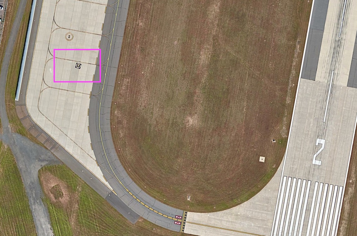 near KBAF RWY 2, VOR receiver checkpoint, pointing BAF VOR