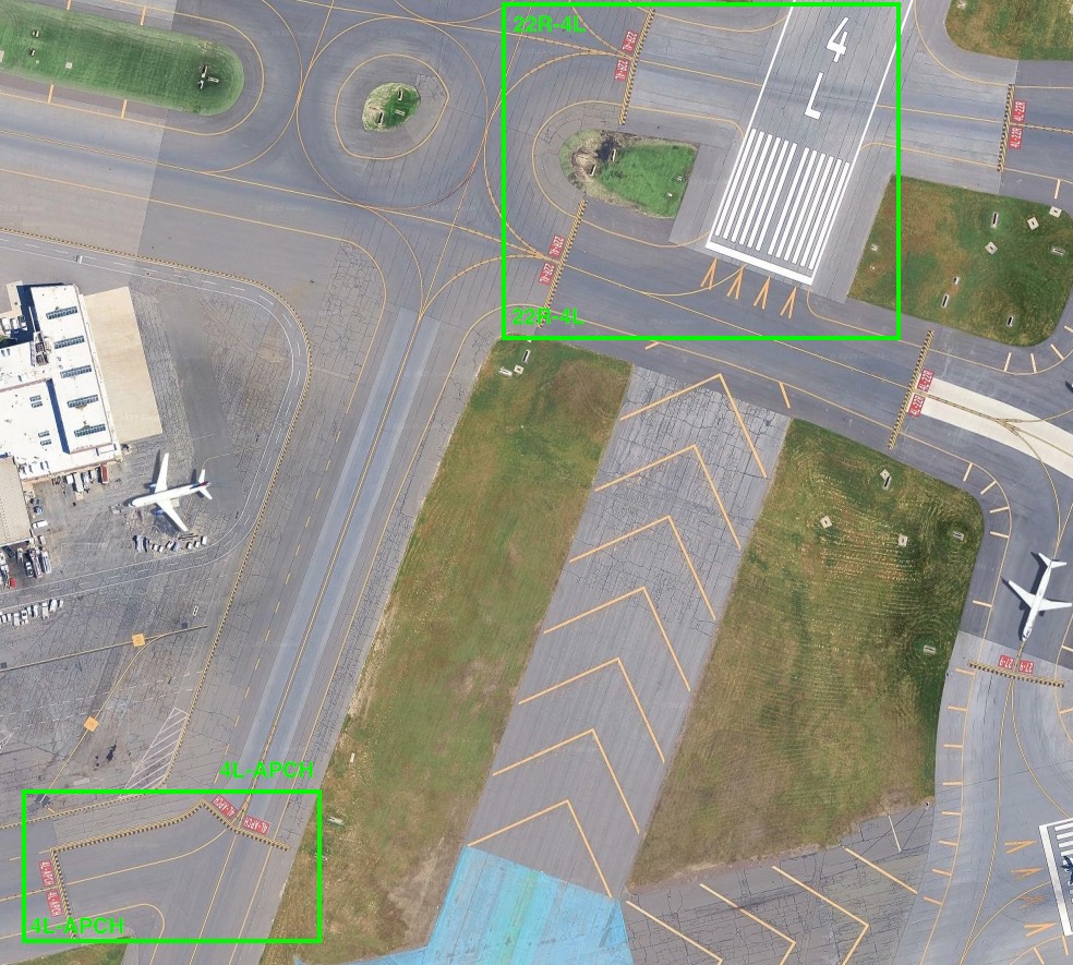 runway approach area holding position sign